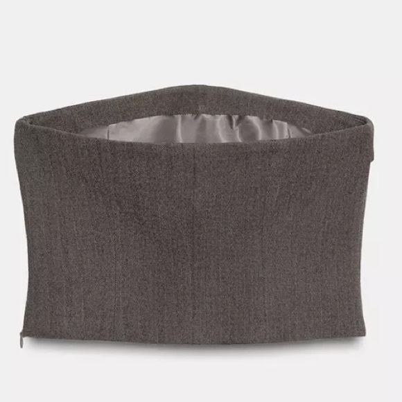 NWT Zara Herringbone Bustier Corset Tube Top - Picture 8 of 13